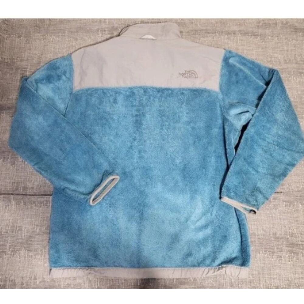 North Face Jacket Girls Size XL Blue Fleece Full Zip Long Sleeve Mock Neck #46 - Picture 9 of 9